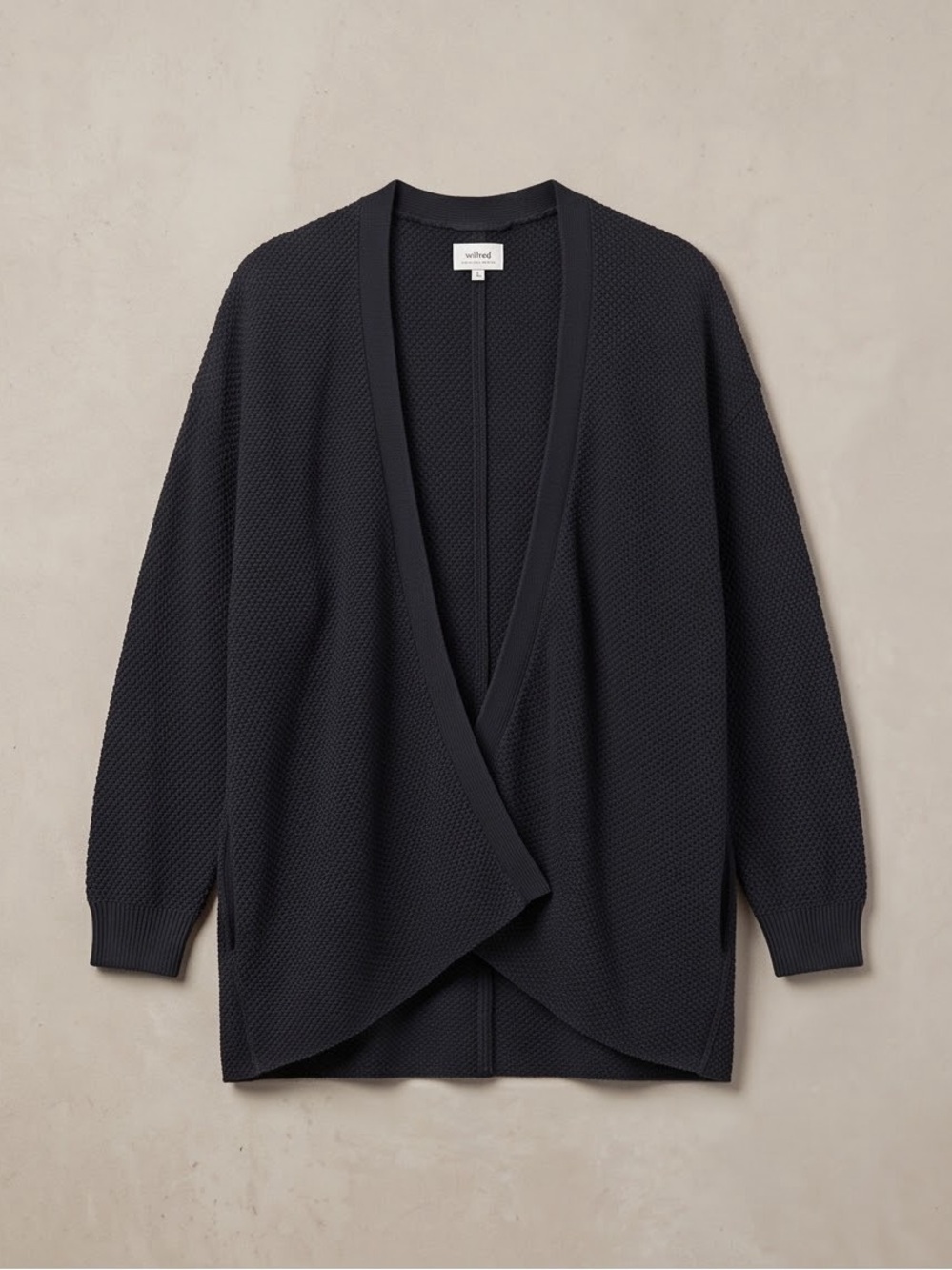 Talula Willow & Clay Open-Front Black Knit Cardigan Sweater